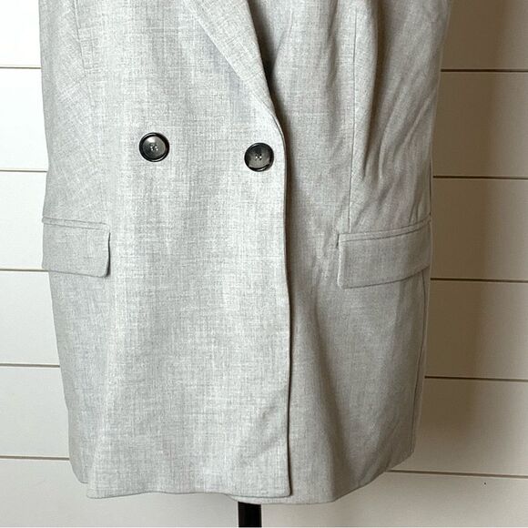 ZARA long grey vest waistcoat. Women’s size Large - Picture 3 of 11